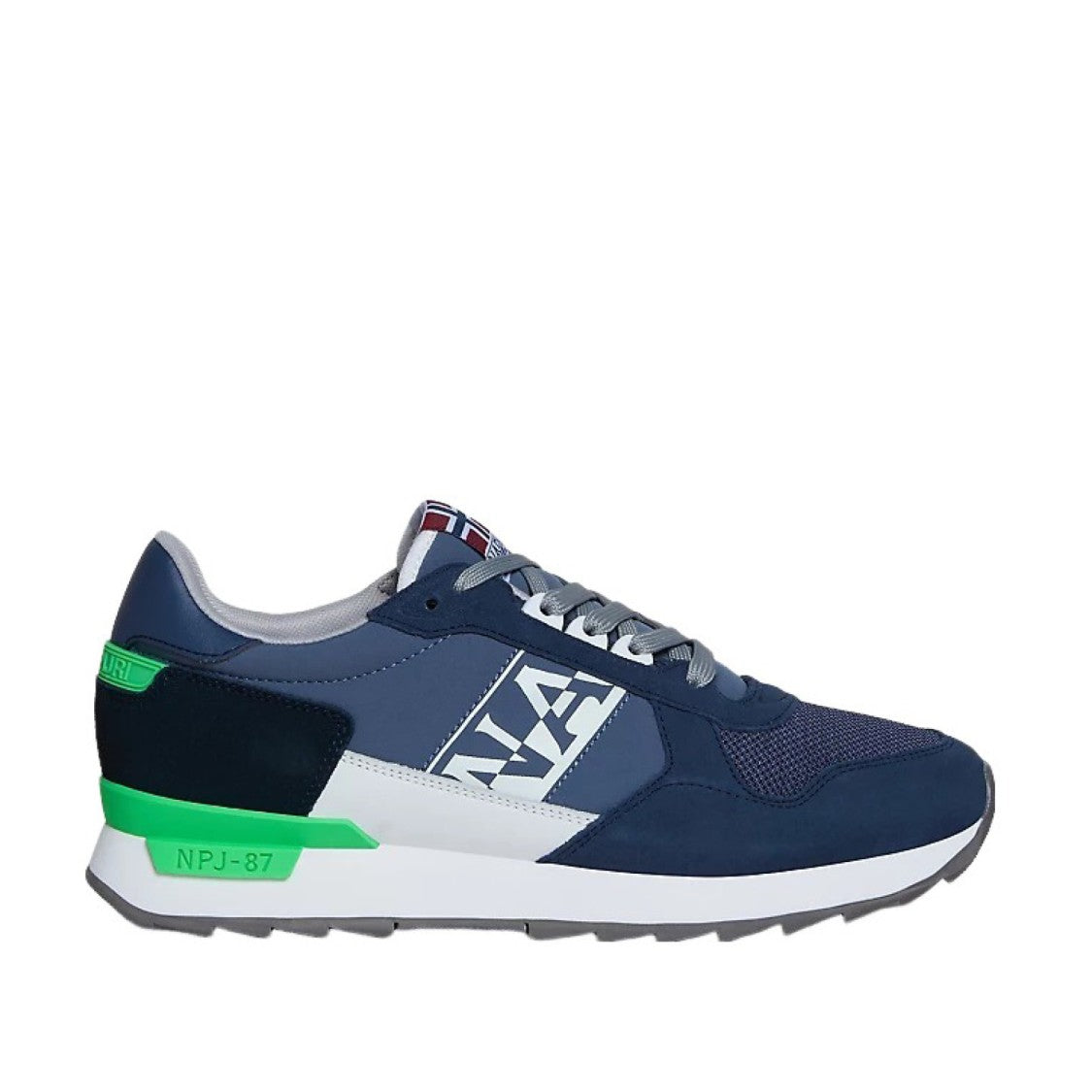 Napapijri Blue Suede And Technical Fabric Sneakers