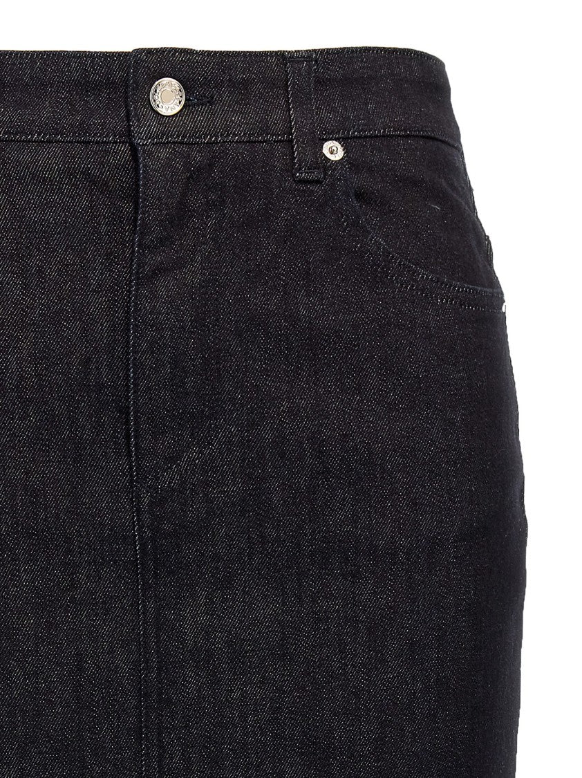 Dolce & Gabbana Longuette Pencil Skirt In Cotton Denim