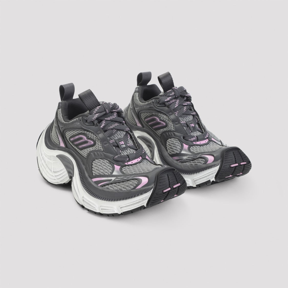 Balenciaga 6Xl Grey Pink White And Black Polyurethane Sneakers