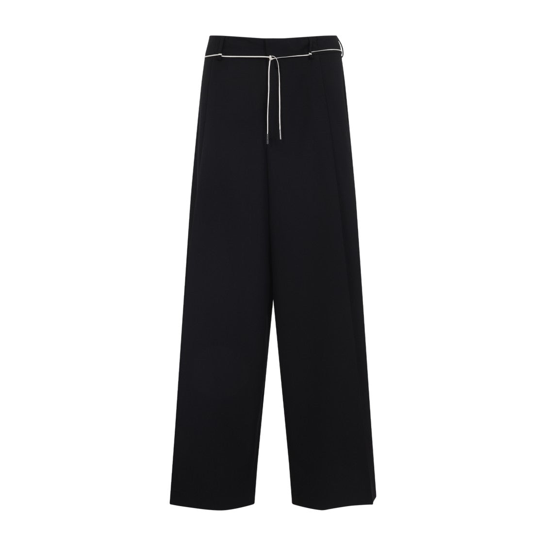 Dries Van Noten Tailored Black Wool Trousers