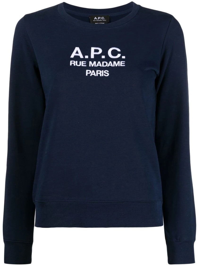 A.P.C. Cotton Sweatshirt With Logo And Fit