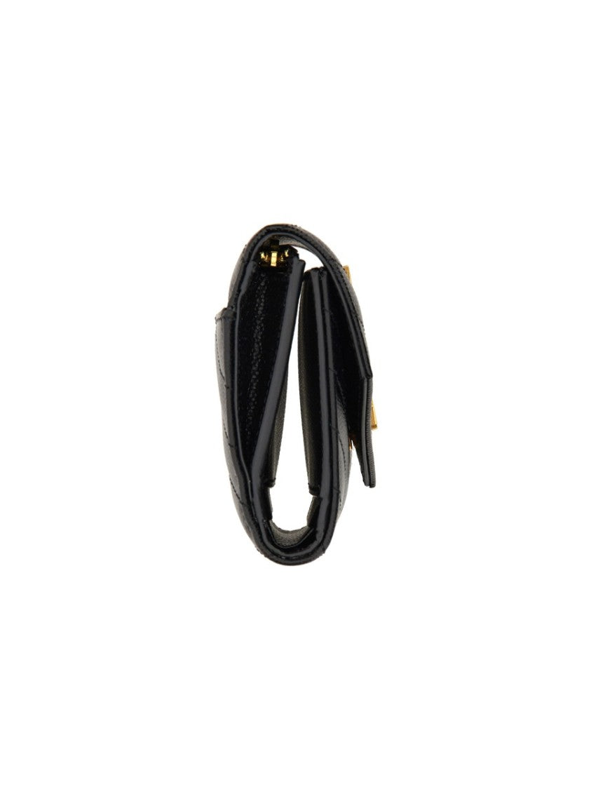 Saint Laurent "Cassandras" Compact Tri-Fold Wallet