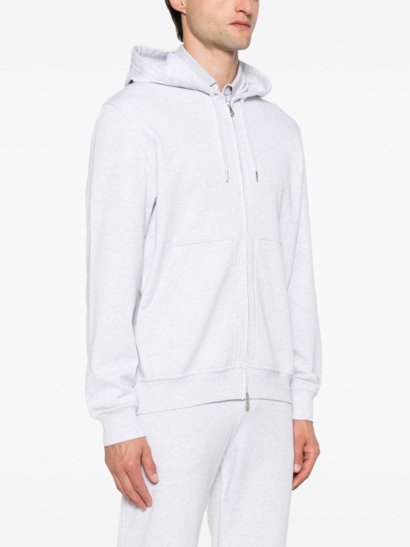 Brunello Cucinelli Dark Grey Cotton Sweatshirt With Hood