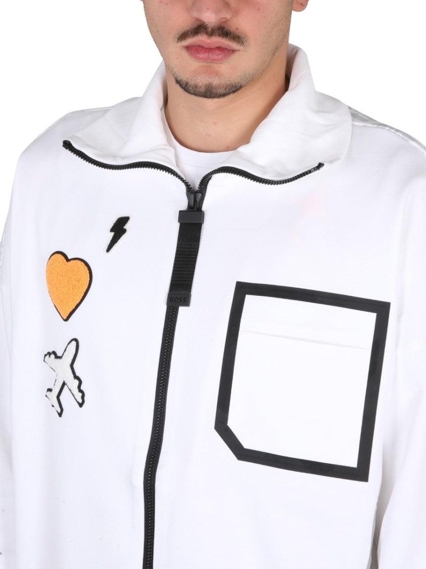 Boss High Neck Cotton Sweatshirt