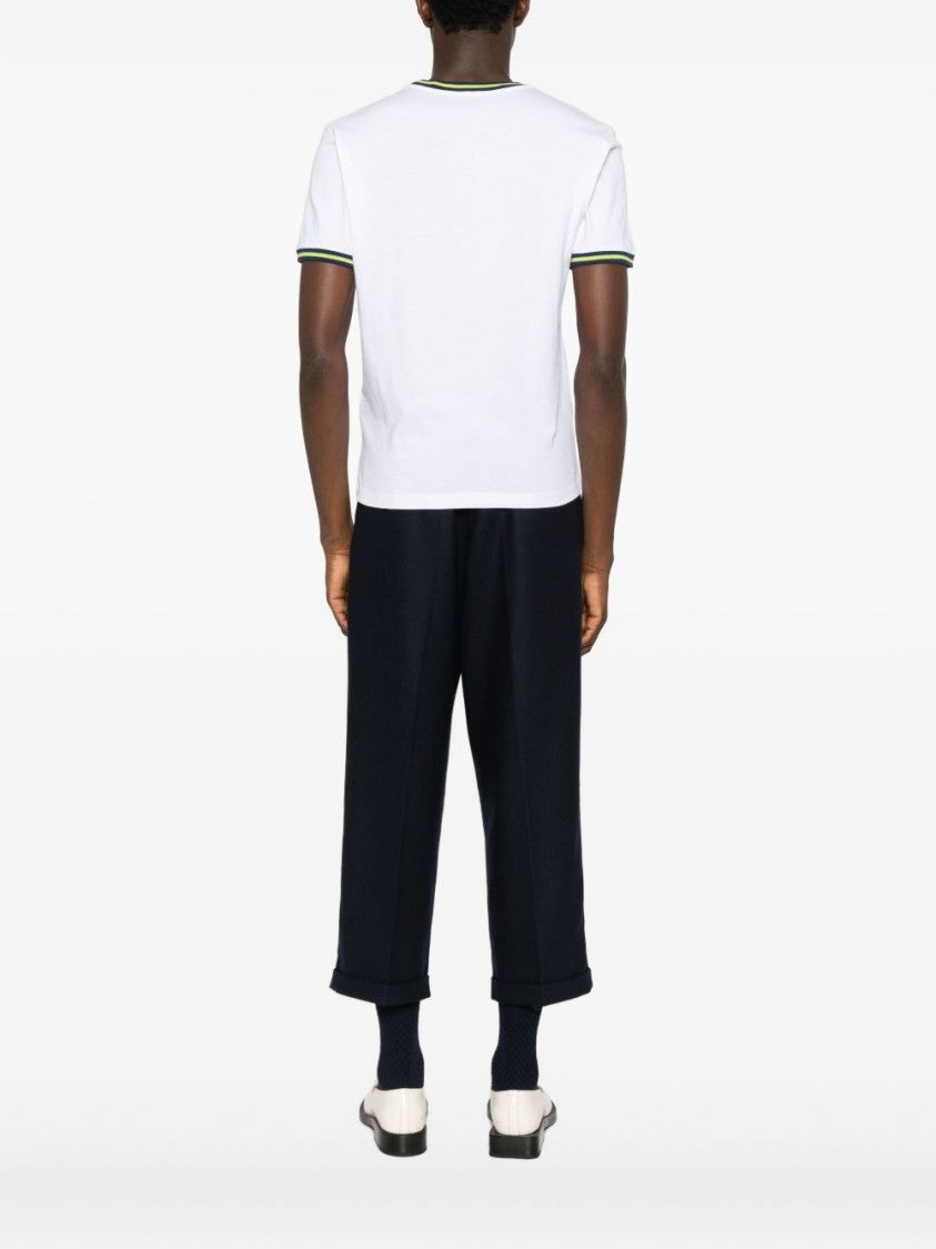 Casablanca Short-Sleeve Graphic T-Shirt With Contrast Trim