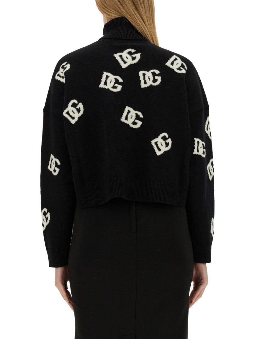 Dolce & Gabbana Jersey With Logo Inlay