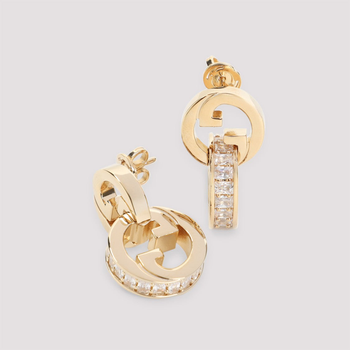 Gucci Metal And Zircon Earrings