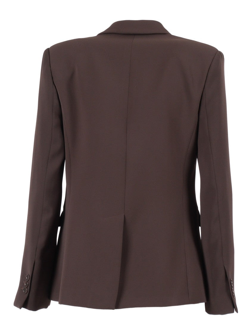 P.A.R.O.S.H. Tailored Brown Blazer With Notched Lapels