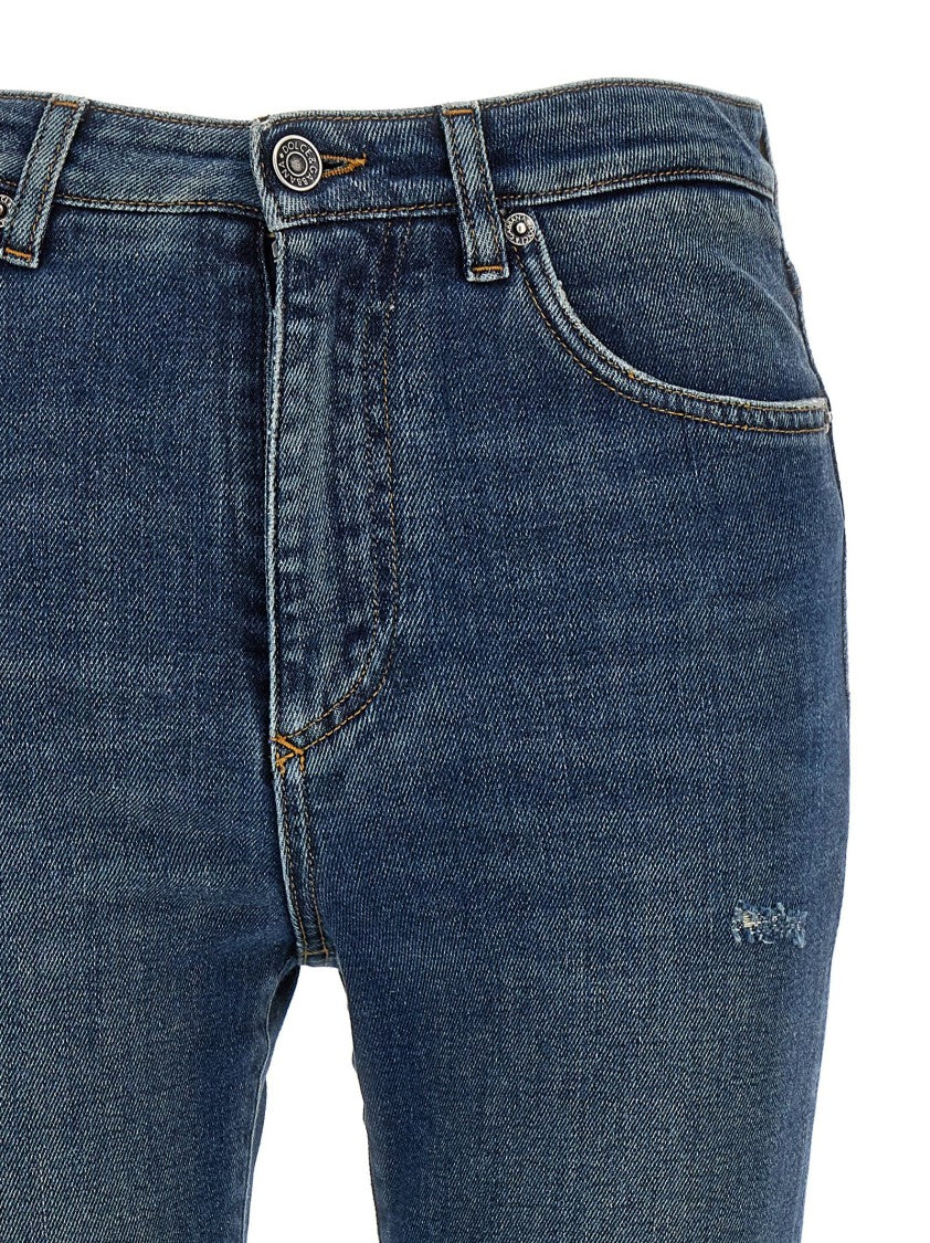 Dolce & Gabbana Slim-Fit 5-Pocket Jeans With High Waist