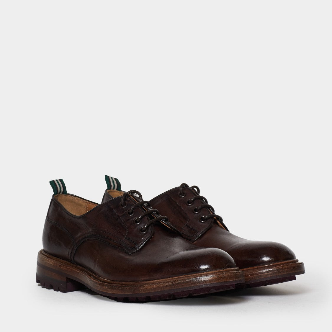 Green George Shoe Tied To Derby
