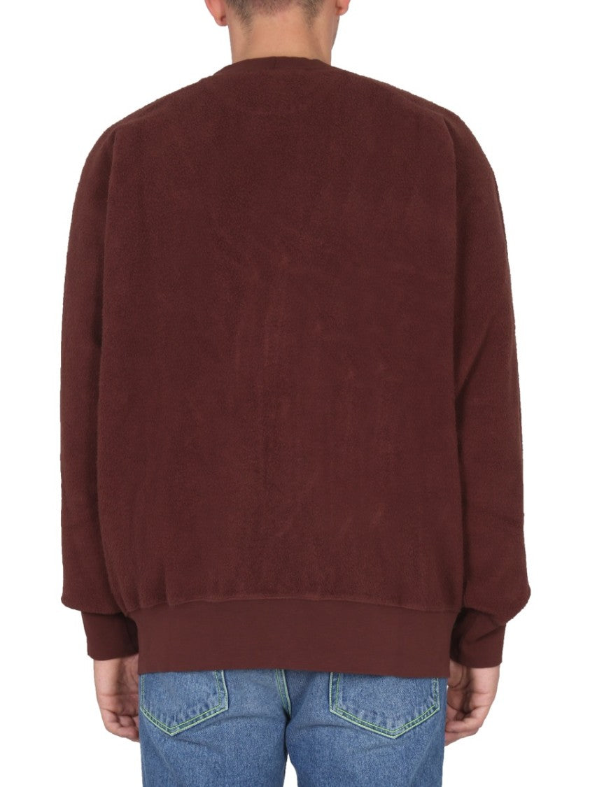 Msgm V-Neck Cardigan With Embroidered Logo Detail