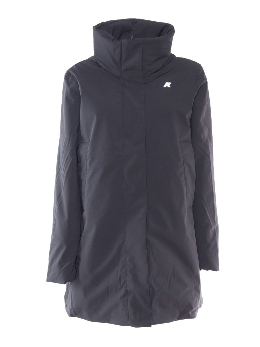 K-Way Mid-Length Padded Jacket With High Collar