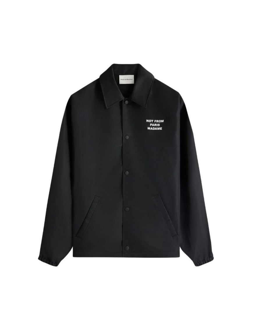Drôle De Monsieur Water-Repellent Nylon Jacket With Bold Slogan