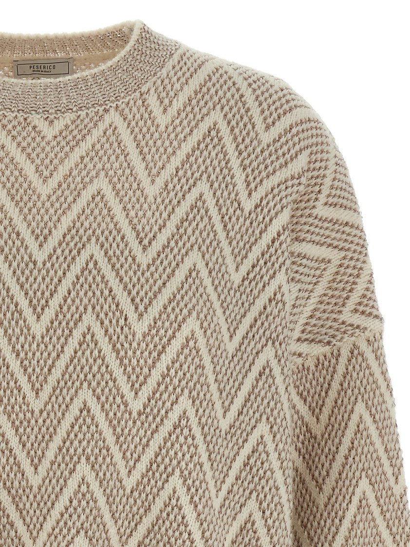 Peserico Zigzag Crop Sweater