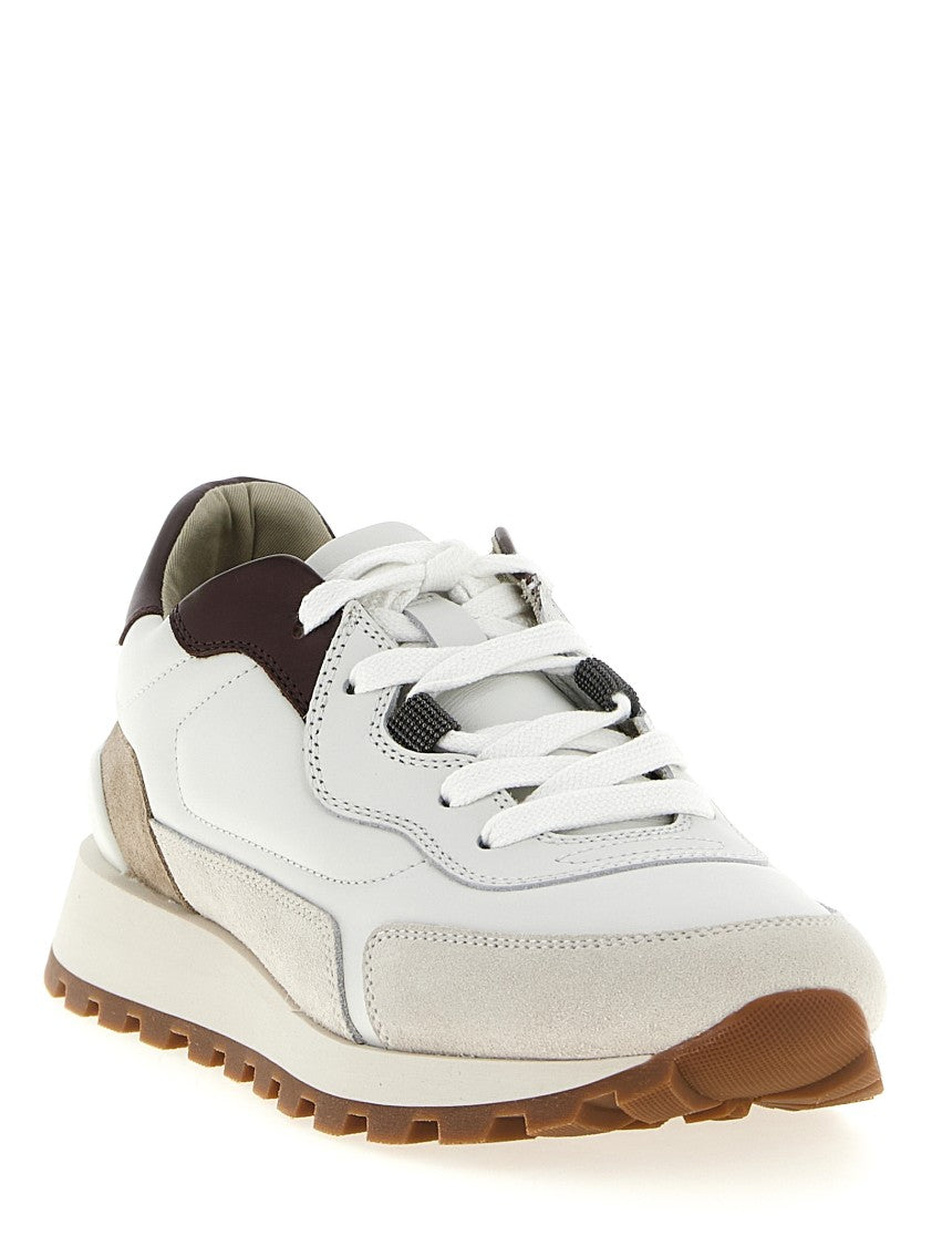 Brunello Cucinelli Leather And Suede Sneakers