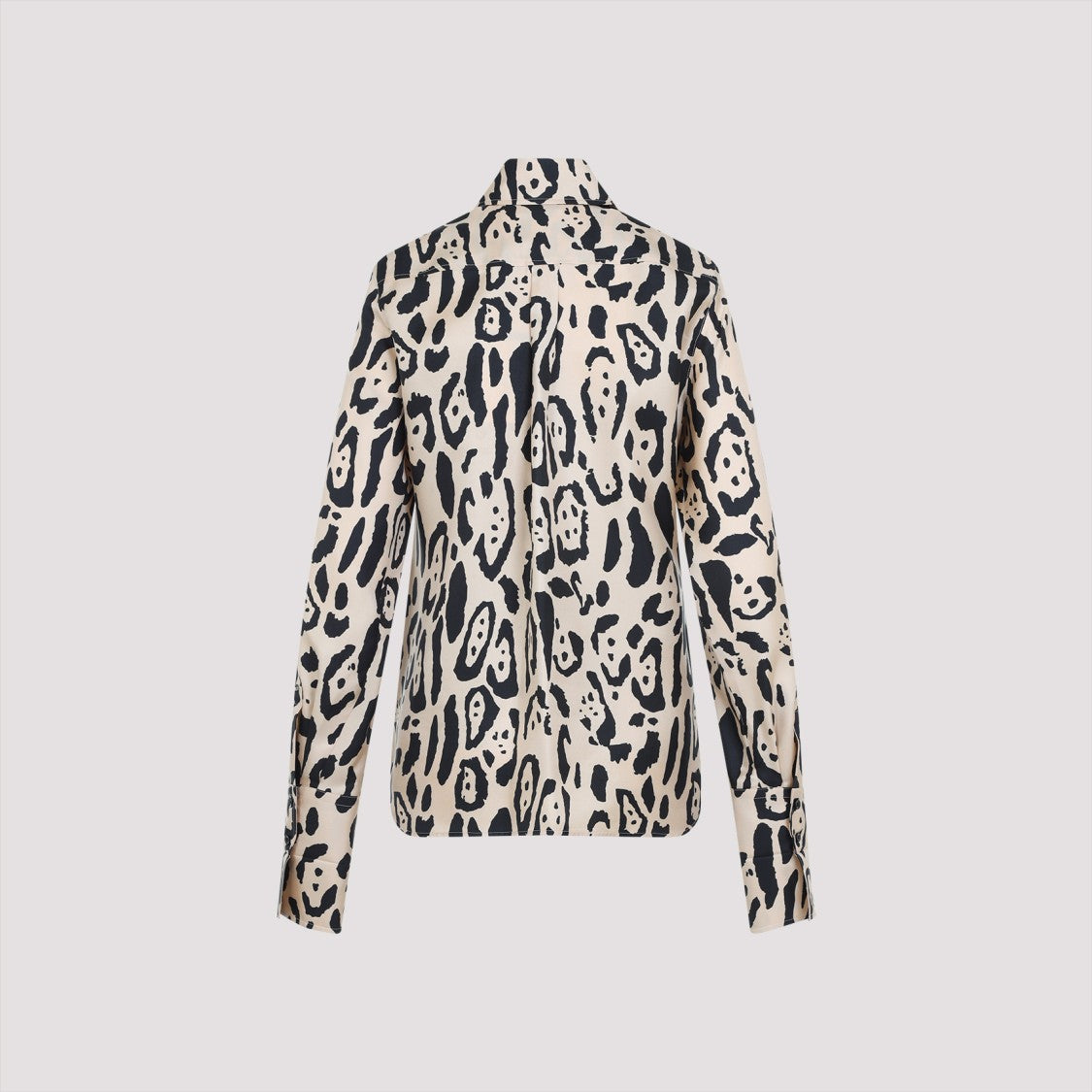 Sportmax Armony Camel And Black Silk Shirt