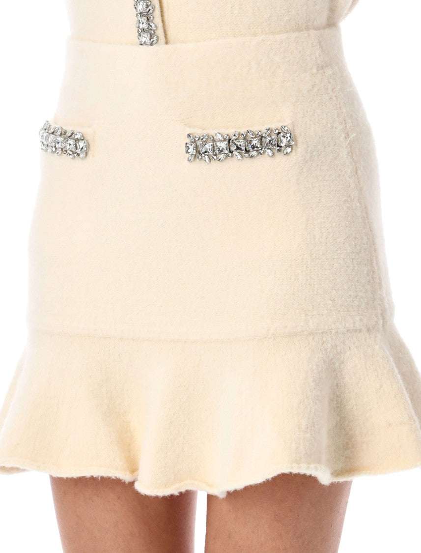 Self-Portrait Mini Skirt Knit Strass