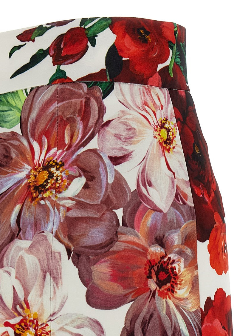 Dolce & Gabbana Floral Print Longuette Skirt