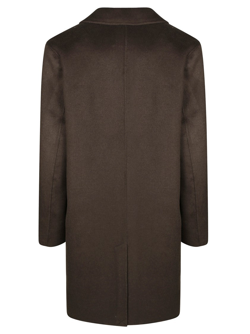Amaranto Classic Tailored Brown Overcoat