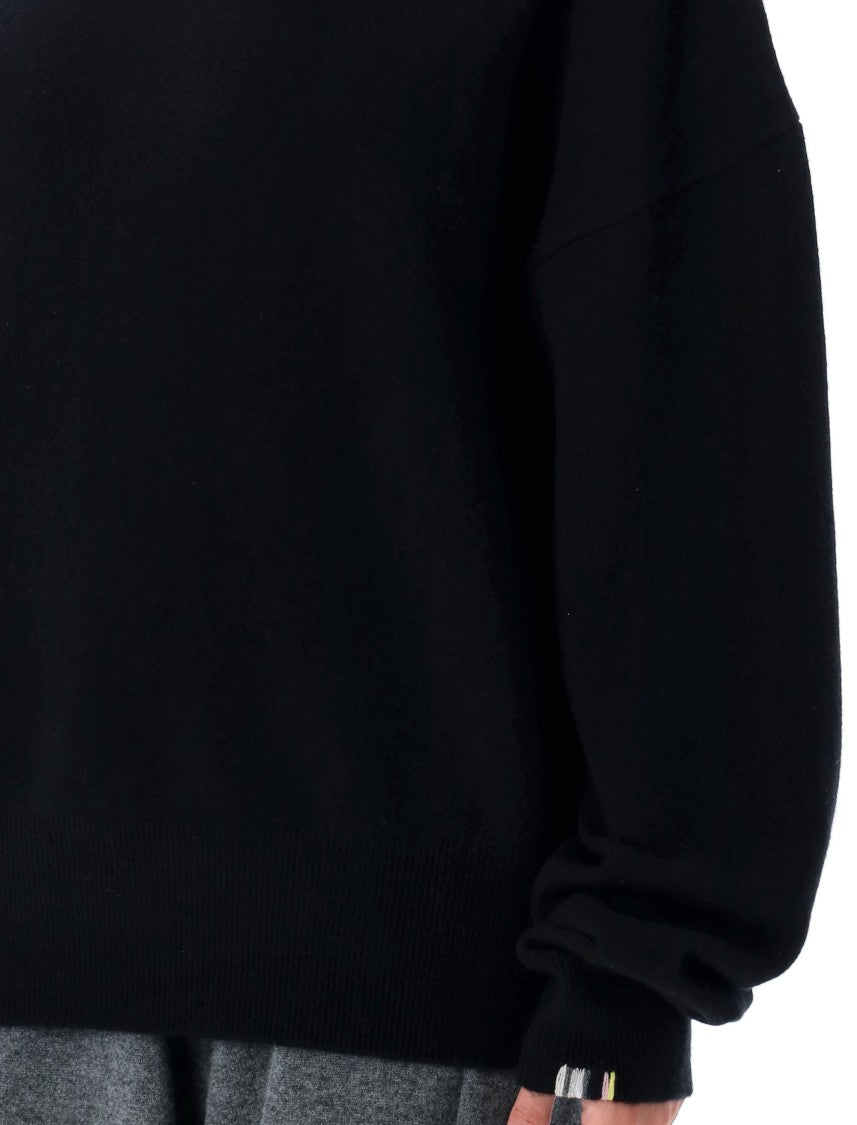 Extreme Cashmere Tes Relaxed Fit Black Long-Sleeved Pullover Sweater