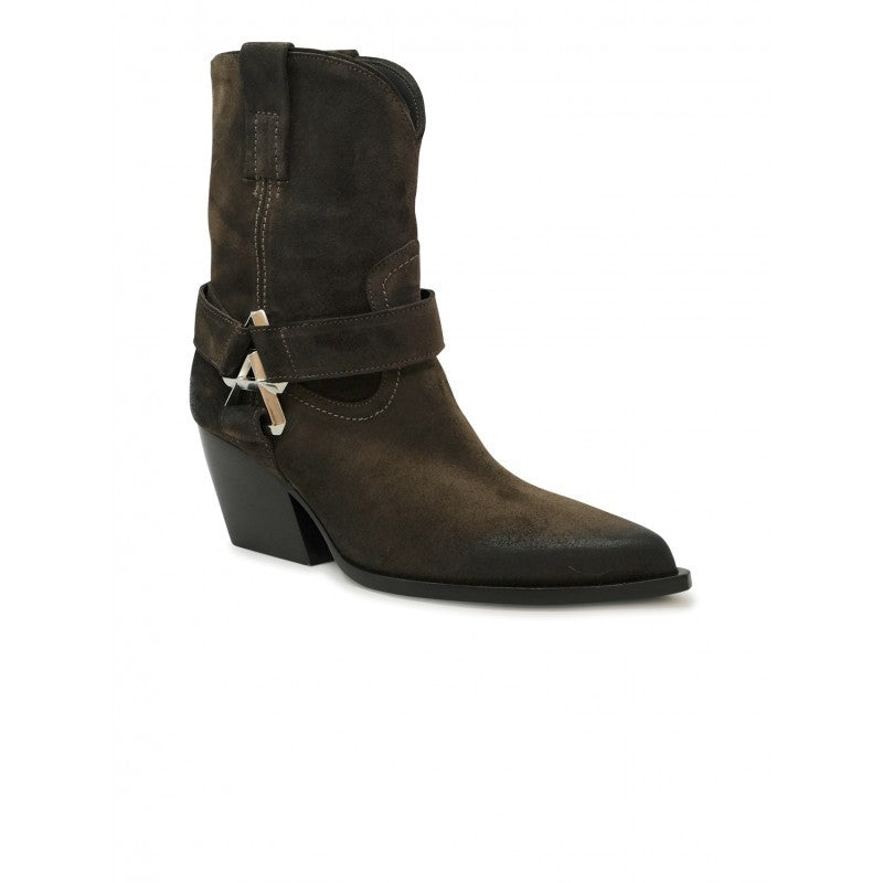 Elena Iachi Brown Suede Ankle Boots