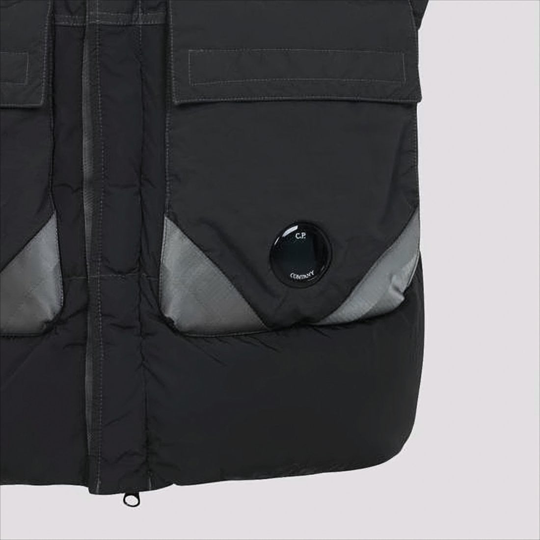 C.P. Company Padded Vest With High Collar And Reflective Accents