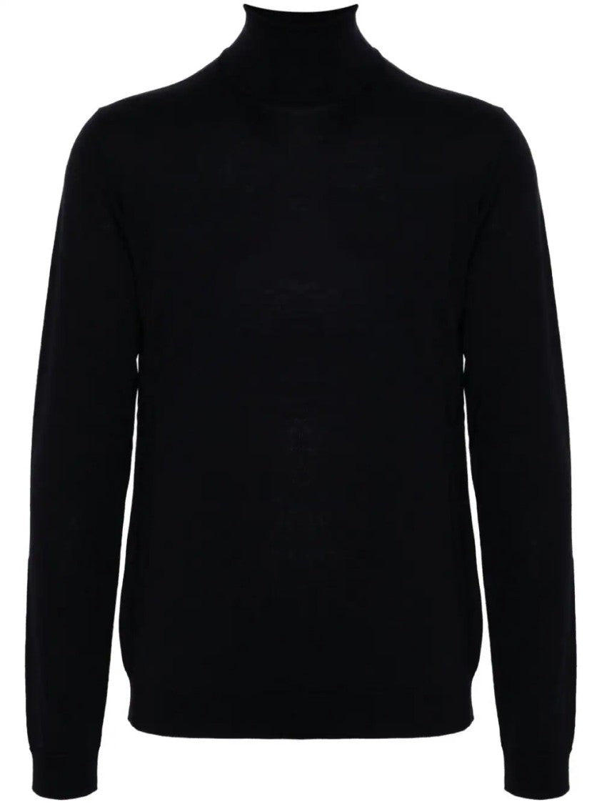 Roberto Collina Fitted Turtleneck Merino Wool Sweater