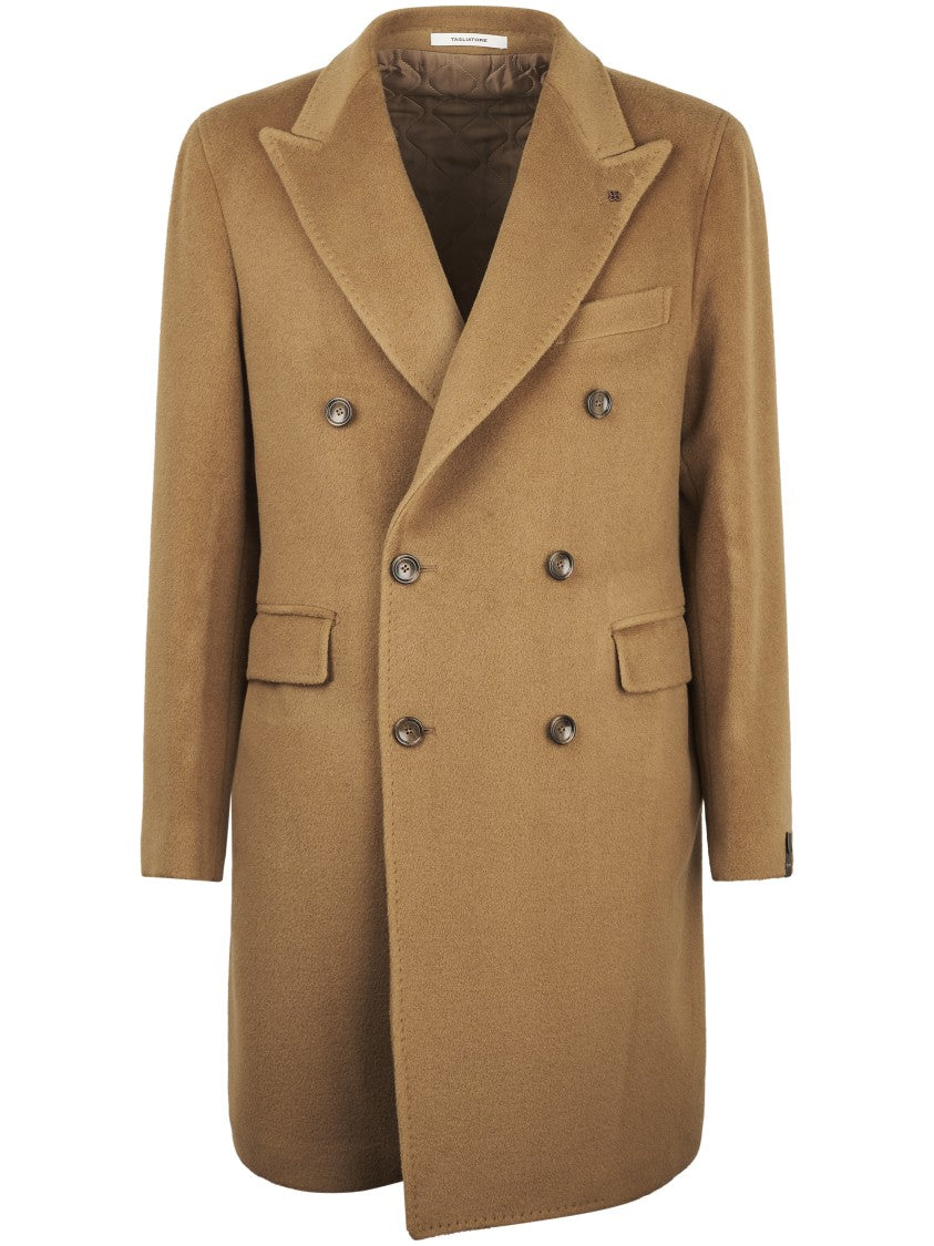 Tagliatore Long Unlined Tailored Wool Coat With Minimalist Design