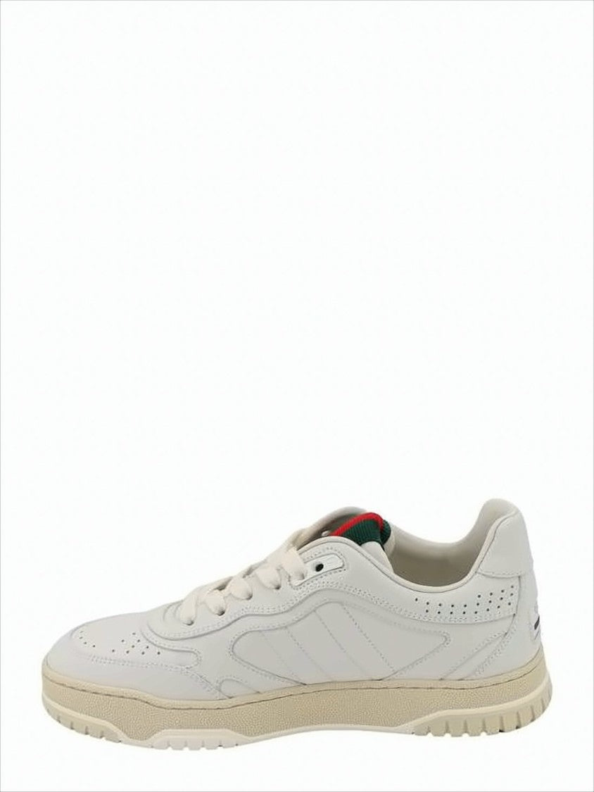 Gucci Leather Sneakers With Perforated Detailing