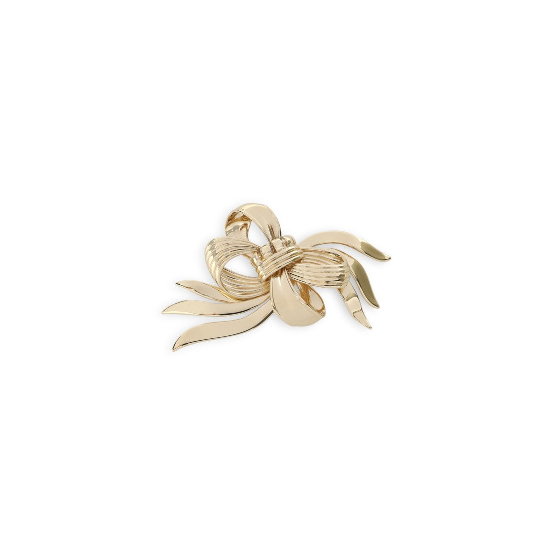 Miu Miu Bow-Shaped Golden Brass Jewelry