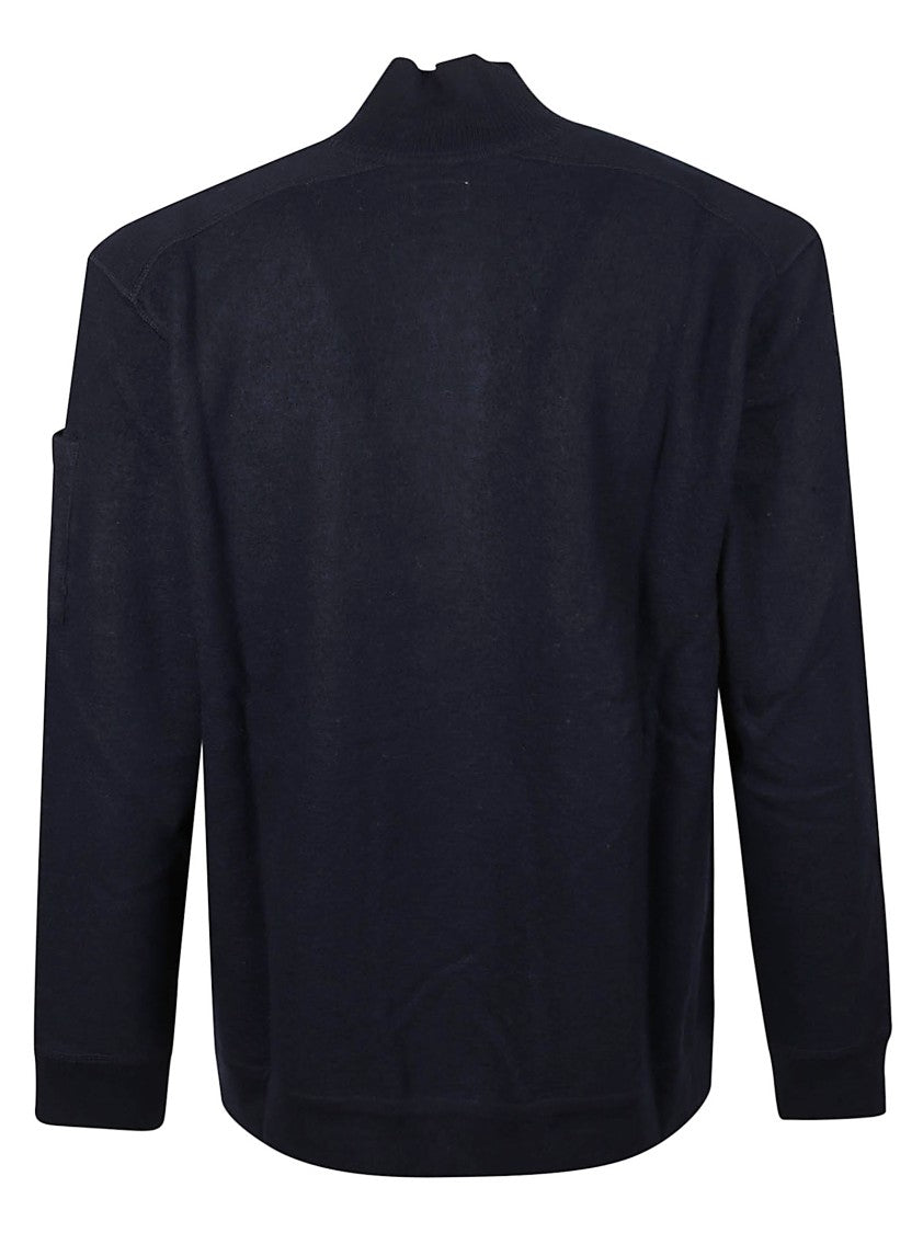 C.P. Company Navy Blue Sweater With High Collar