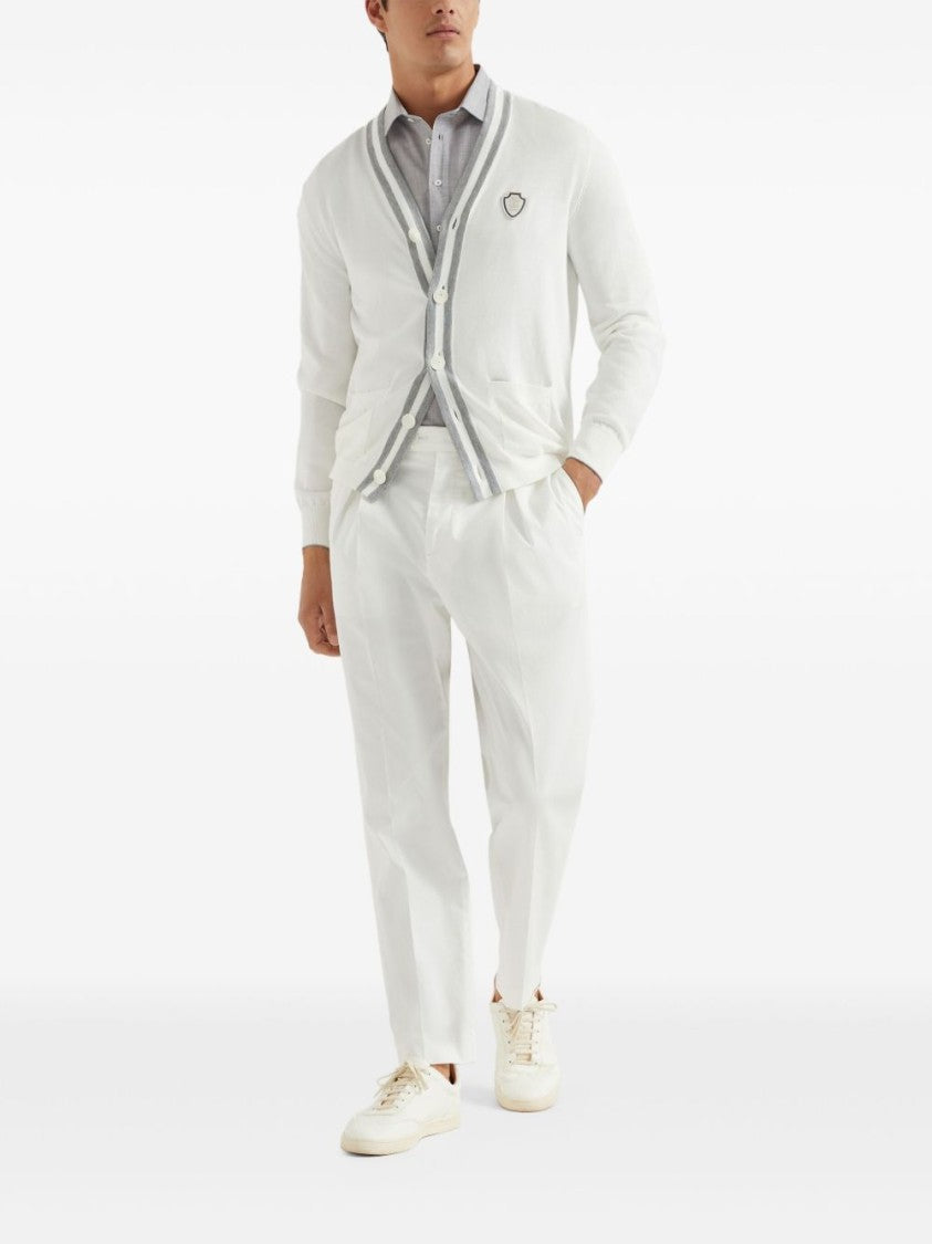 Brunello Cucinelli Cropped Tailored Trousers With Pleats And Side Pockets