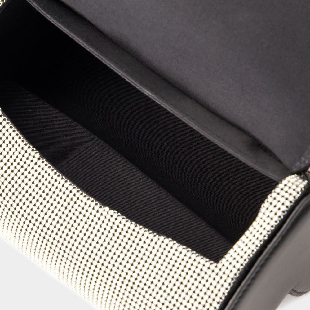 Kara Crush Satchel Bag - Mesh - White