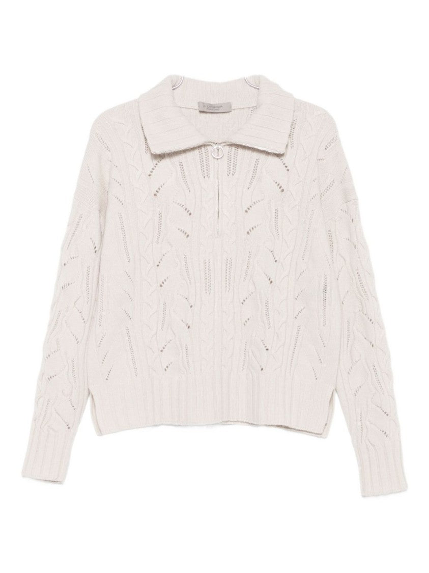 Dexterior Soft Knit Sweater With Cable