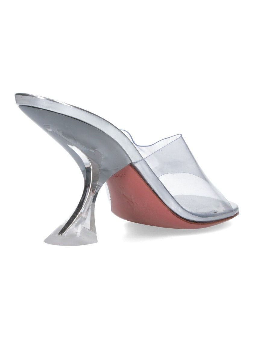 Amina Muaddi Pointed Toe Heels With Curved Design