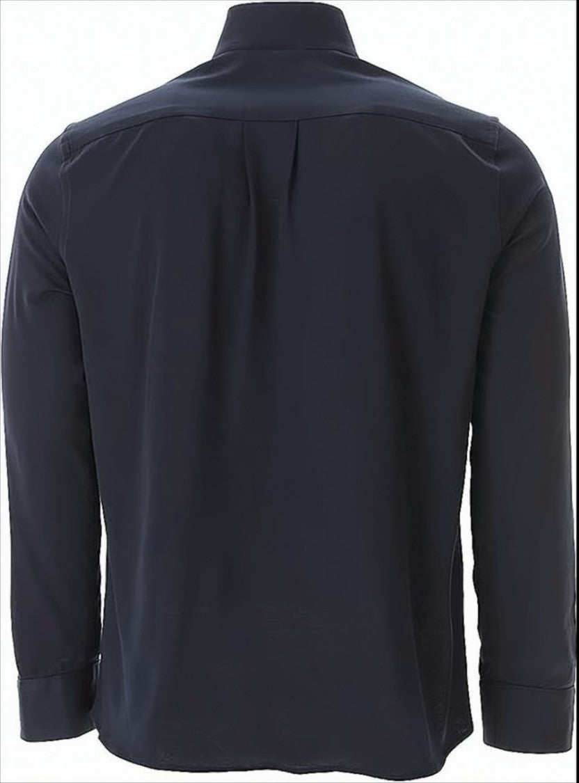 Emporio Armani Blue Stand Collar Shirts