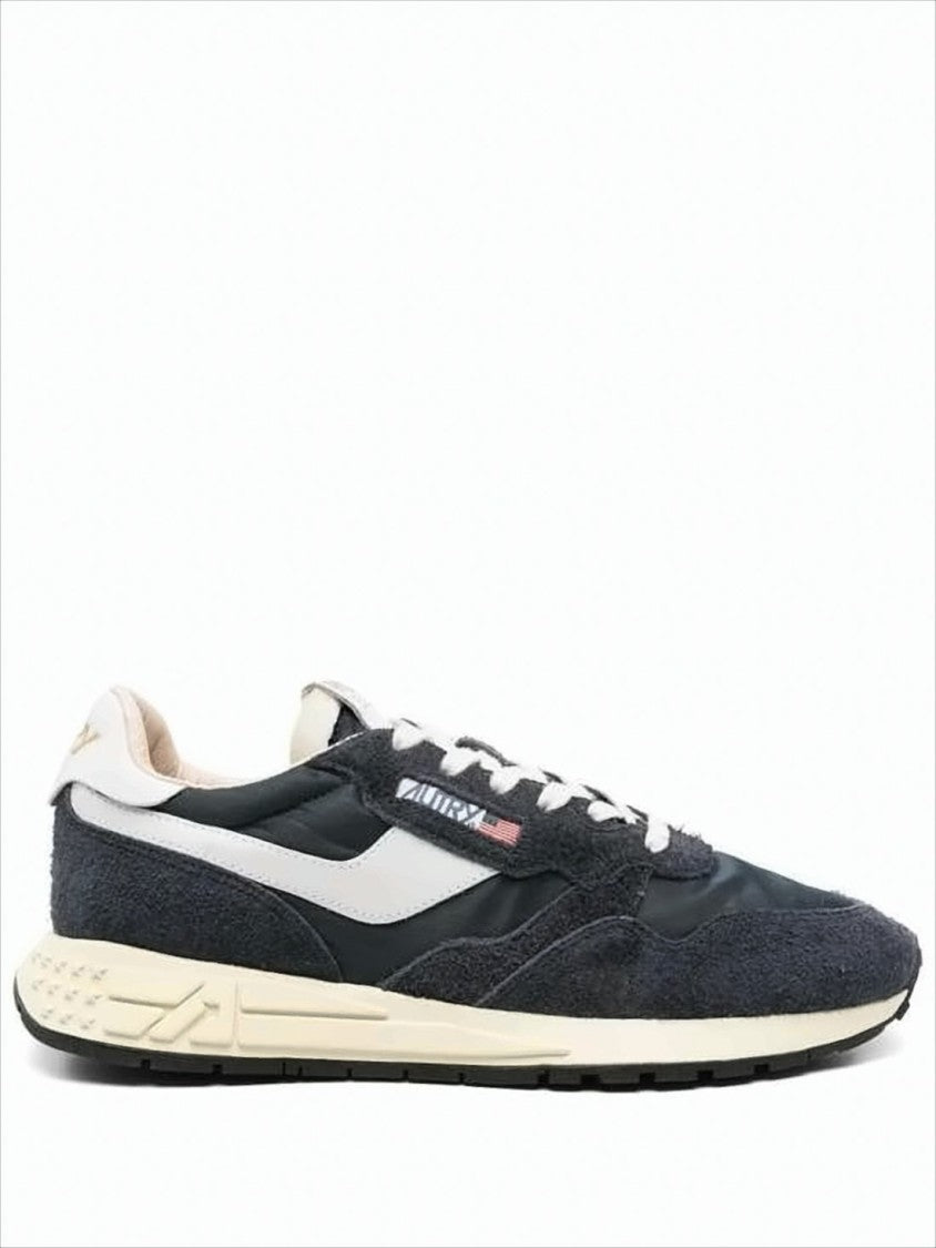 Autry Textured Suede And Nylon Sneakers