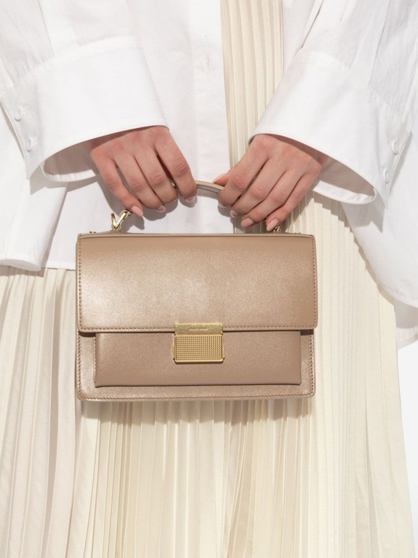 Golden Goose Structured Handbag With Gold-Tone Clasp
