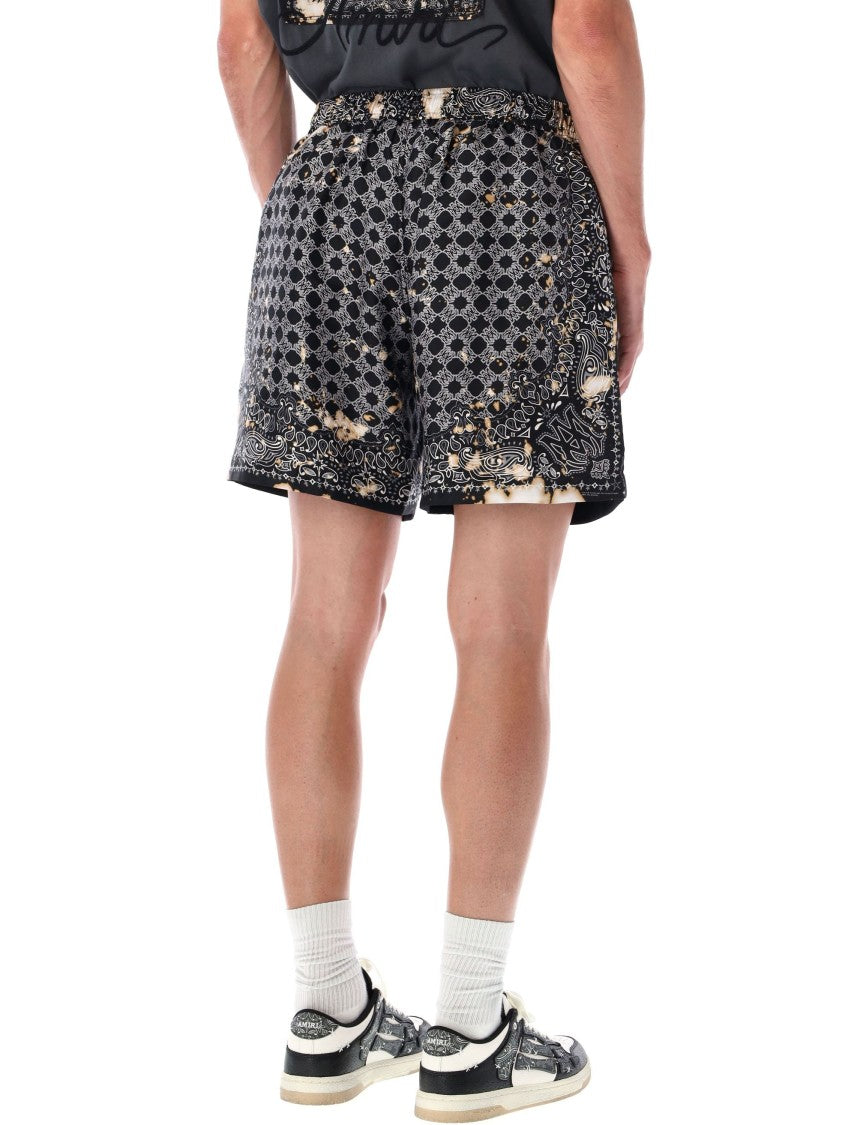 Amiri Bleach Bandana Bermuda