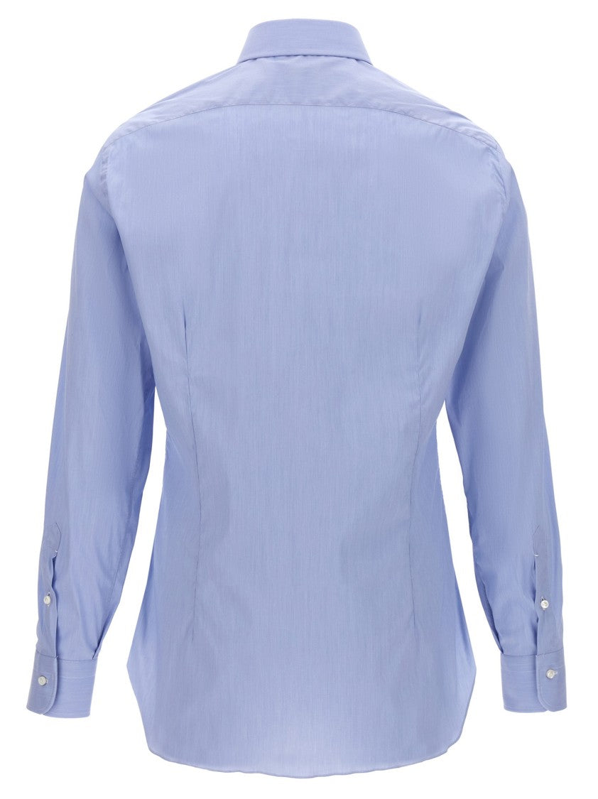 Barba Tailored Poplin Shirt With Button Closure