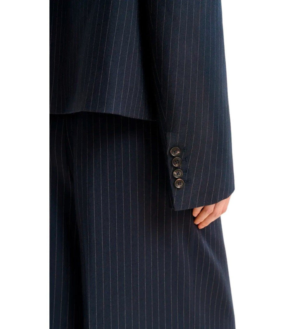 Essentiel Antwerp Itzle Navy Blue Cropped Blazer