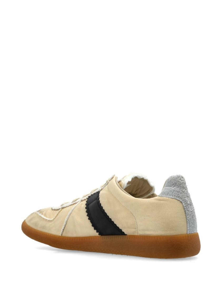 Maison Margiela Beige Sneakers With Textured Heel