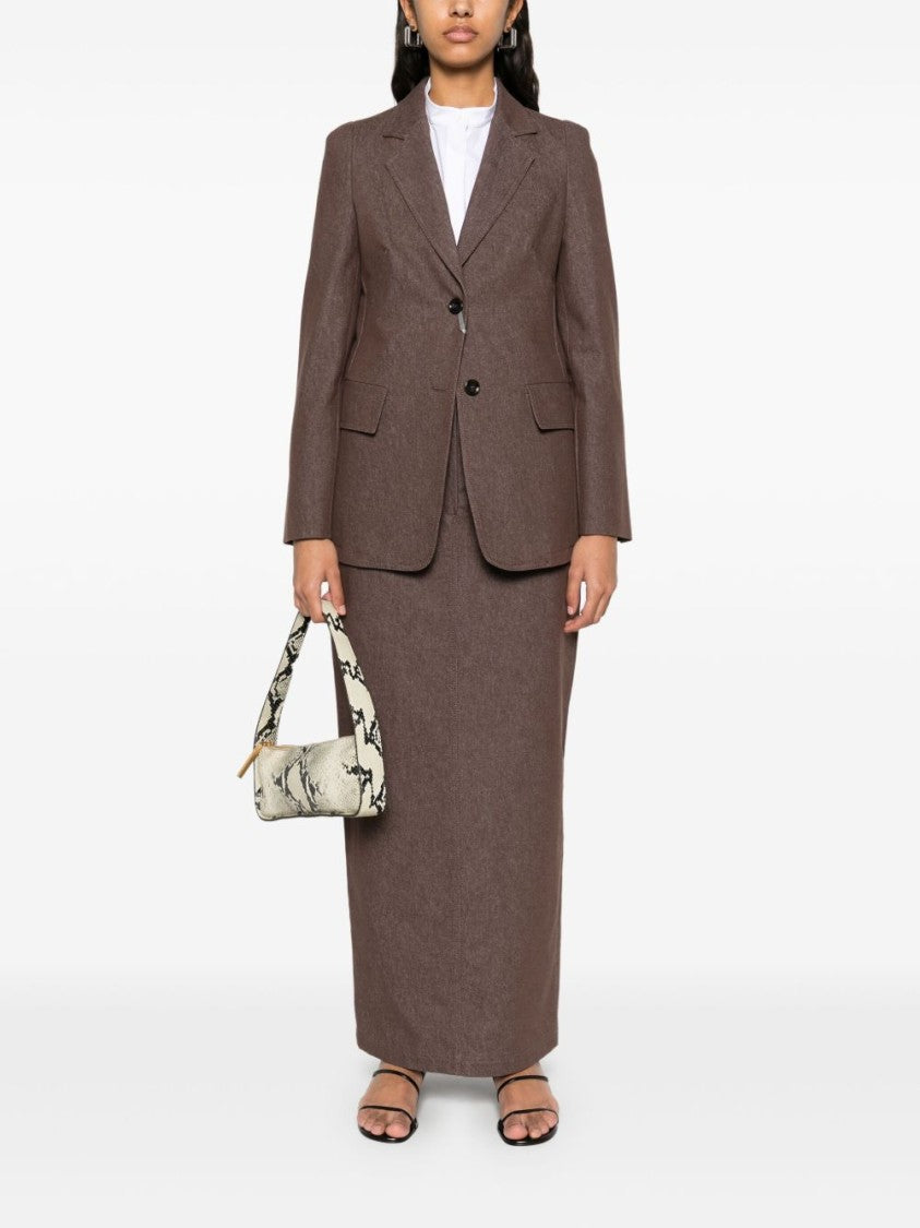 Max Mara High-Waisted Brown Tailored Maxi Skirt