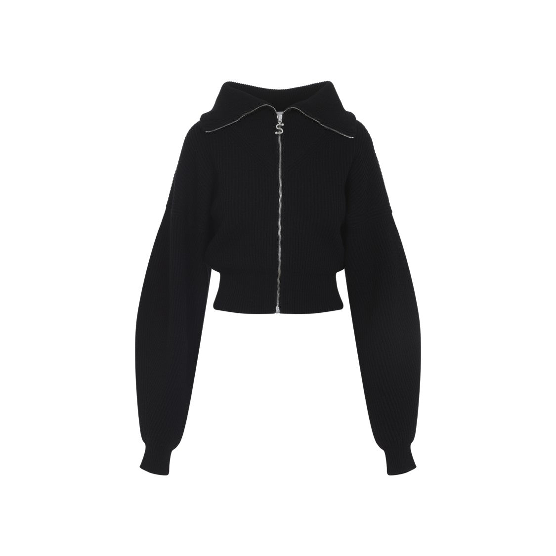 Sportmax Cropped Black Knit Sweater