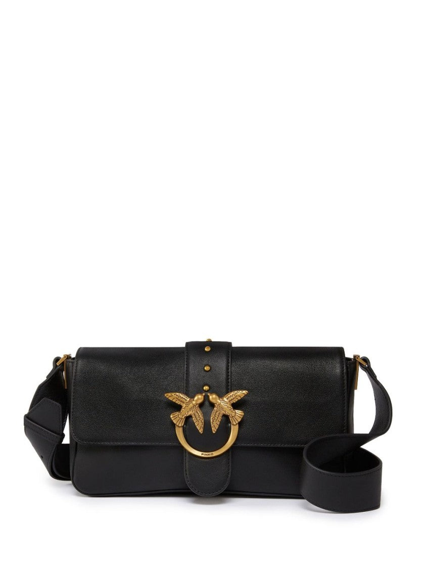 Pinko Soft Leather Slouchy Shoulder Bag