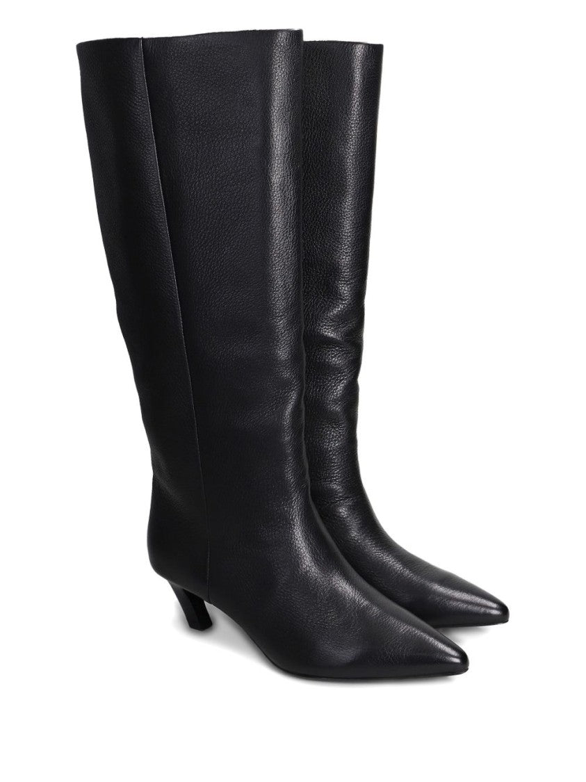 Ash Pointed Toe Mid-Calf Ash Boots Black Ankle Boots
