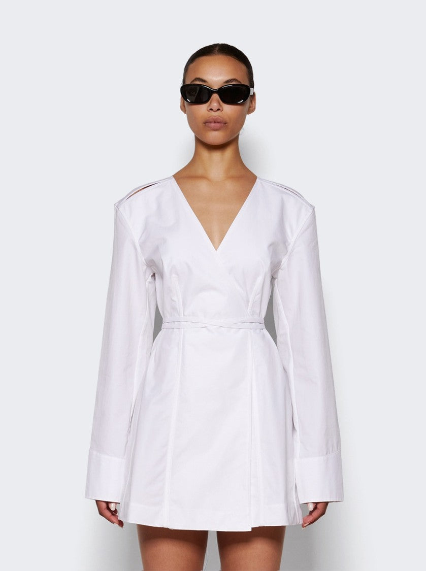 Alexander Wang Slit Tailored Shirtdress White