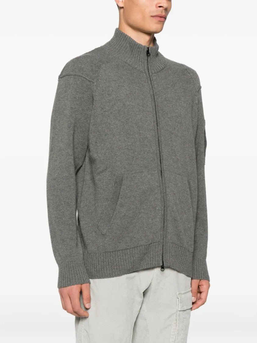 C.P. Company Lens-Detail Zip-Up Cardigan