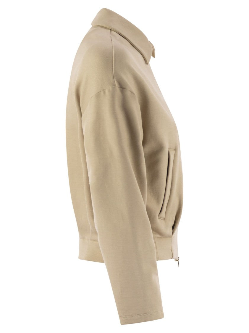 Max Mara Argenta - Cropped Silk And Cotton Sweatshirt