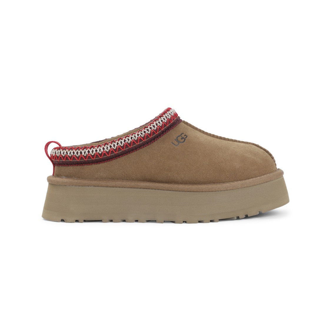 Ugg Suede Slippers With Decorative Trim